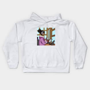 black girl magic work, life, balance Kids Hoodie